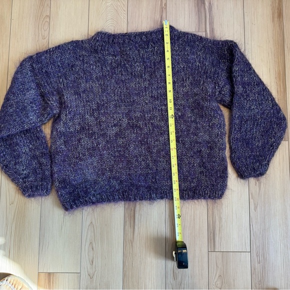 Hand Knit Homemade 100% Wool Sweater - Picture 6 of 8